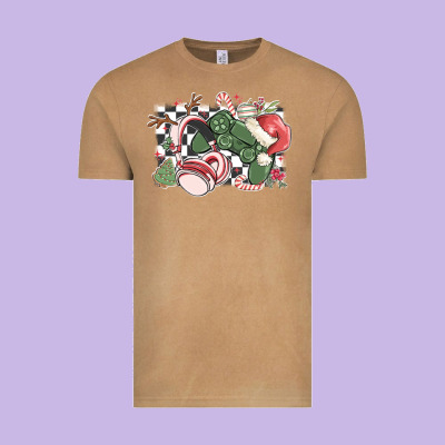Gamer Christmas Game Controller Vintage Tee Designed By Maliassmallbusiness