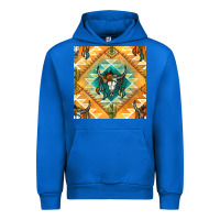 Cobalt native american aztec seamless pattern Urban Hoodie - BundleAndBundleShop