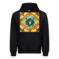 Foreset Green native american aztec seamless pattern Urban Hoodie - BundleAndBundleShop