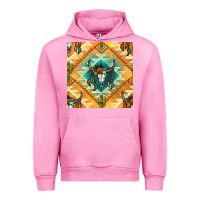 Fuchsia Pink native american aztec seamless pattern Urban Hoodie - BundleAndBundleShop