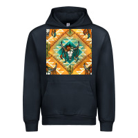 Navy native american aztec seamless pattern Urban Hoodie - BundleAndBundleShop