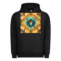 Pigment Black native american aztec seamless pattern Urban Hoodie - BundleAndBundleShop