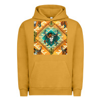 Pigment Peanut Butter native american aztec seamless pattern Urban Hoodie - BundleAndBundleShop
