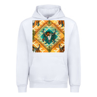 White native american aztec seamless pattern Urban Hoodie - BundleAndBundleShop