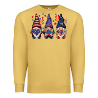 Antique Gold 4th Of July gnomies with stars Premium Sweatshirt - HowdyJamesFarm