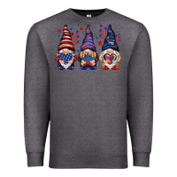 Charcoal Heather 4th Of July gnomies with stars Premium Sweatshirt - HowdyJamesFarm