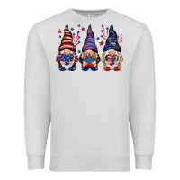 Dove Grey 4th Of July gnomies with stars Premium Sweatshirt - HowdyJamesFarm