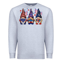 Heather Grey 4th Of July gnomies with stars Premium Sweatshirt - HowdyJamesFarm