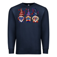 Navy 4th Of July gnomies with stars Premium Sweatshirt - HowdyJamesFarm