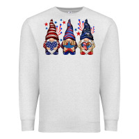 Oatmeal Heather 4th Of July gnomies with stars Premium Sweatshirt - HowdyJamesFarm