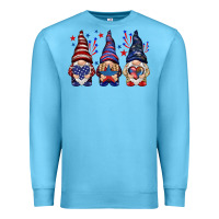 Ocean Blue 4th Of July gnomies with stars Premium Sweatshirt - HowdyJamesFarm