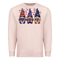 Pale Pink 4th Of July gnomies with stars Premium Sweatshirt - HowdyJamesFarm