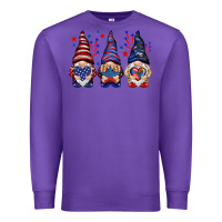 Purple 4th Of July gnomies with stars Premium Sweatshirt - HowdyJamesFarm