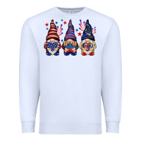 White 4th Of July gnomies with stars Premium Sweatshirt - HowdyJamesFarm