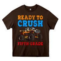 Chocolate Brown ready to crush fifth grade Heavy Core Tee - Artiststas