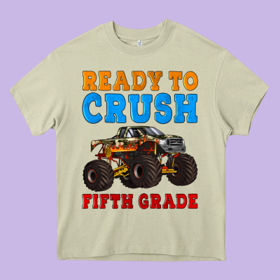 Ready To Crush Fifth Grade Heavy Core Tee Designed By Artiststas
