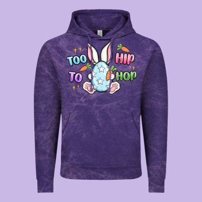 Too Hip To Hop Easter Vintage Hoodie Designed By Maliassmallbusiness