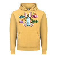 Vintage Mustard too hip to hop easter Vintage Hoodie - MaliasSmallBusiness