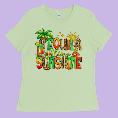 Tequila Lime And Sunshine Summer Ladies Tee Designed By Jasminsmagicworld