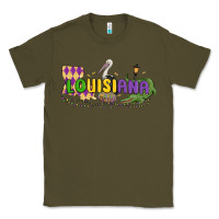 Army Green louisiana mardi gras Classic Tee - MaliasSmallBusiness