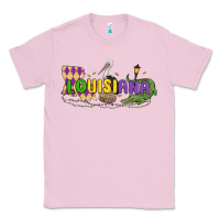 Bubblegum Pink louisiana mardi gras Classic Tee - MaliasSmallBusiness