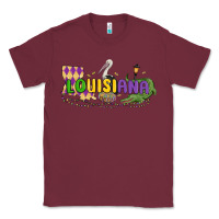 Burgundy louisiana mardi gras Classic Tee - MaliasSmallBusiness