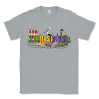 Heather Grey louisiana mardi gras Classic Tee - MaliasSmallBusiness