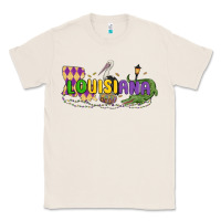 Natural louisiana mardi gras Classic Tee - MaliasSmallBusiness