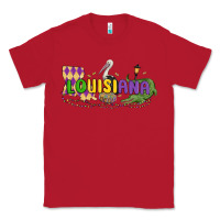 Red louisiana mardi gras Classic Tee - MaliasSmallBusiness