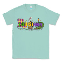 Seafoam louisiana mardi gras Classic Tee - MaliasSmallBusiness