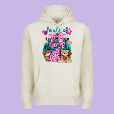 Loads Of Love Truck Valentine's Day Premium Hoodie Designed By Howdyjamesfarm