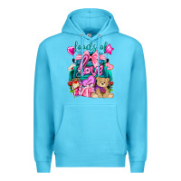 Ocean Blue Loads of love truck Valentine's Day Premium Hoodie - HowdyJamesFarm