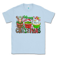 Dusty Blue Merry Christmas Classic Tee - CowhideDigitalArt