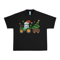 Black christmas tractor Urban Heavy Tee - MaliasSmallBusiness