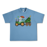 Pebble Blue christmas tractor Urban Heavy Tee - MaliasSmallBusiness