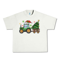 Pistachio christmas tractor Urban Heavy Tee - MaliasSmallBusiness