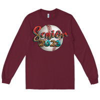 Burgundy baseball senior 2023 Long Sleeve Tee - BundleAndBundleShop