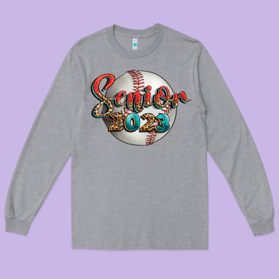 Baseball Senior 2023 Long Sleeve Tee Designed By Bundleandbundleshop