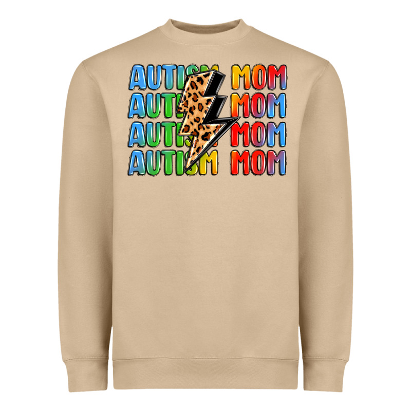Autism Mom Lightning Bolt Heavyweight Sweatshirt by LillyAllenDesigns | Teevron