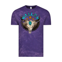 Cloud Purple wallen with bull skull Vintage Tee - NancyCooperArtShop