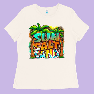 Sun Salt Sand Summer Ladies Tee Designed By Jasminsmagicworld
