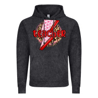 Vintage Black teacher lightning bolt valentines day Vintage Hoodie - MaliasSmallBusiness