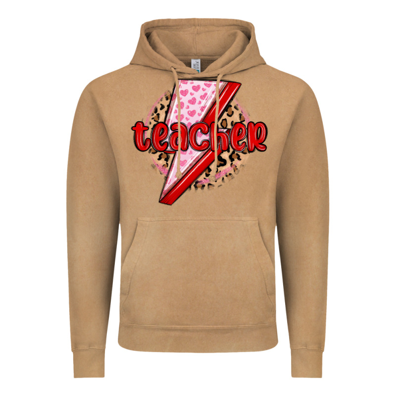 Teacher Lightning Bolt Valentines Day Vintage Hoodie by MaliasSmallBusiness | Teevron