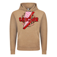 Vintage Coffee teacher lightning bolt valentines day Vintage Hoodie - MaliasSmallBusiness