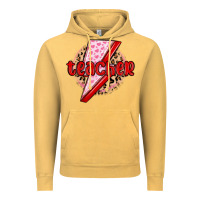 Vintage Mustard teacher lightning bolt valentines day Vintage Hoodie - MaliasSmallBusiness