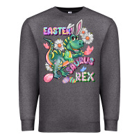 Charcoal Heather Easter Saurus Rex Easter Day Premium Sweatshirt - CowGirlArtShop