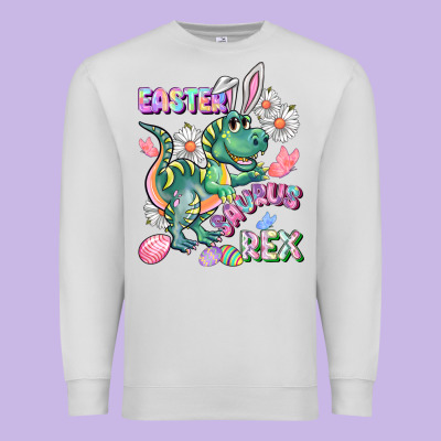Easter Saurus Rex Easter Day Premium Sweatshirt Designed By Cowgirlartshop