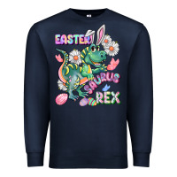Navy Easter Saurus Rex Easter Day Premium Sweatshirt - CowGirlArtShop