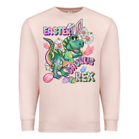 Pale Pink Easter Saurus Rex Easter Day Premium Sweatshirt - CowGirlArtShop