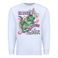 White Easter Saurus Rex Easter Day Premium Sweatshirt - CowGirlArtShop